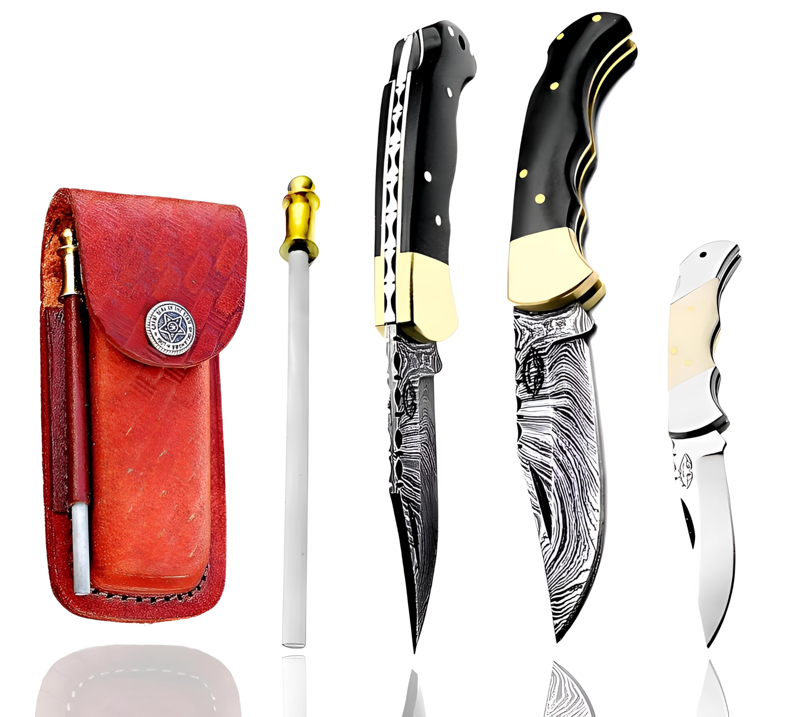 Amazon.com : Best.Buy.Damascus1 Ultimate Folding Knife Black